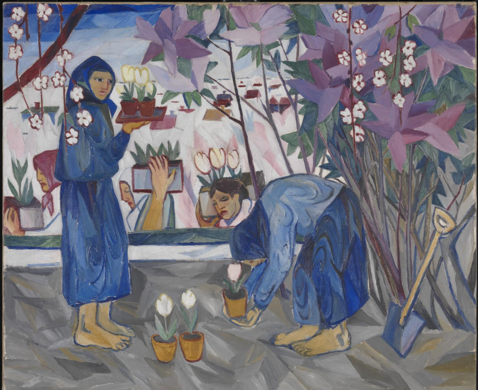Natalia Goncharova. "Gardening". 1908 Natalia Goncharova. "Gardening". 1908