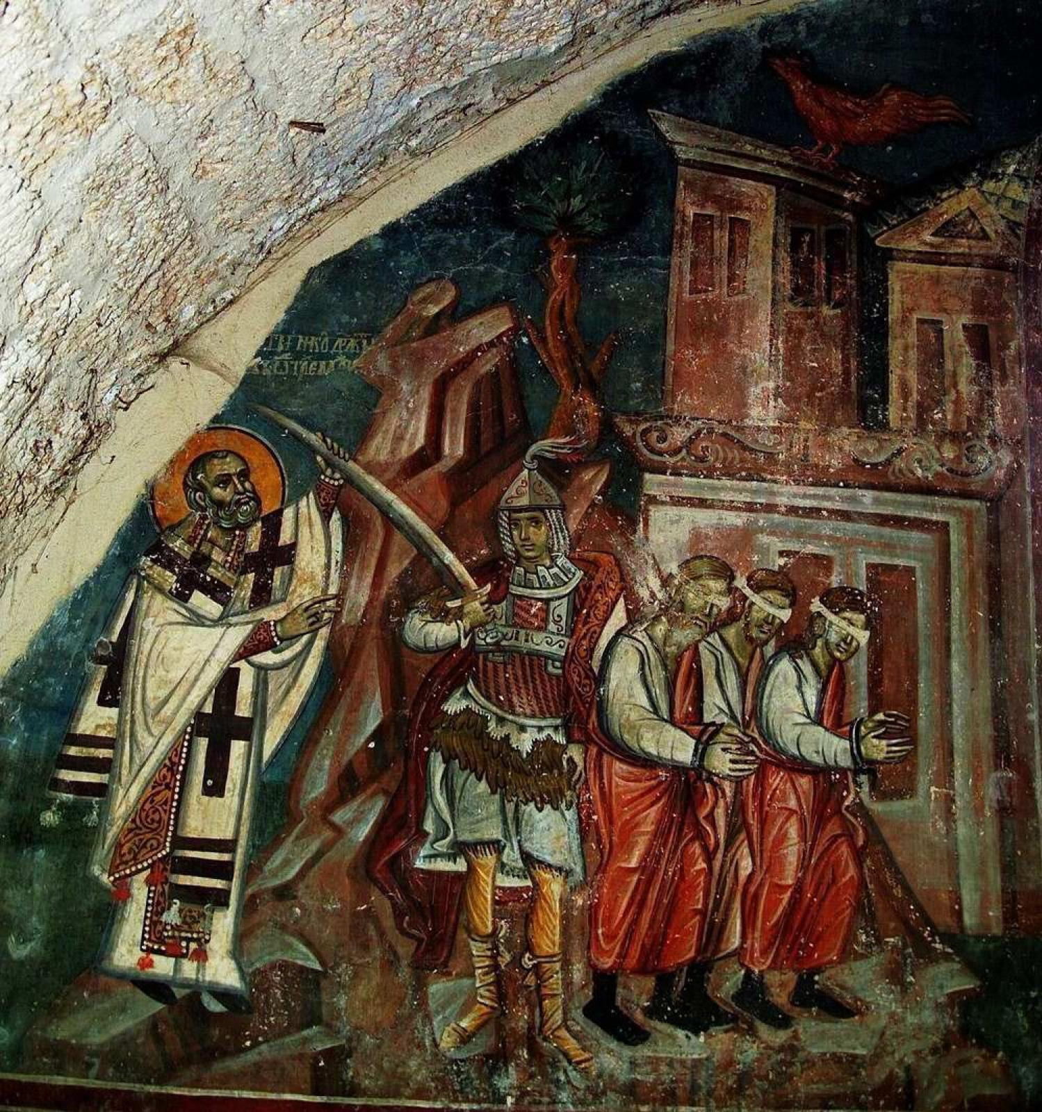 Жизнь святого николая. Монастырь Сопочаны Сербия фрески. Фрески с житием Николая Чудотворца.