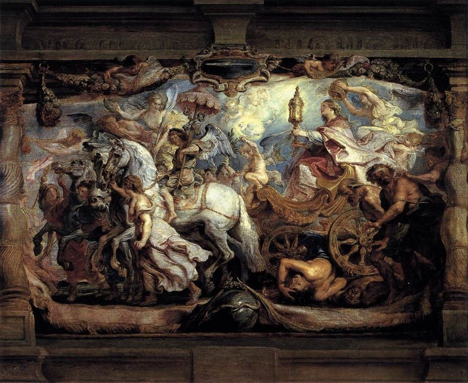 Рубенс, «Триумф Евхаристии» (1630), Лондонская национальная галерея. Рубенс, «Триумф Евхаристии» (1630), Лондонская национальная галерея.