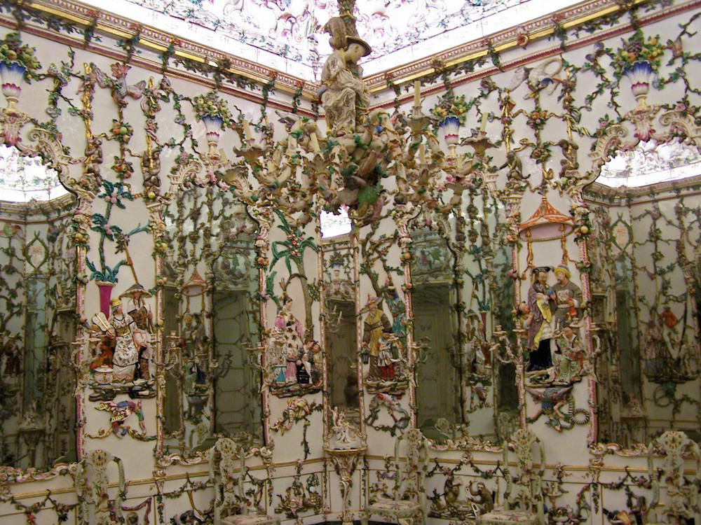 Summer Residence of the Spanish Kings, the Porcelain Room, Aranjuez. Created in 1770 for King Carlos