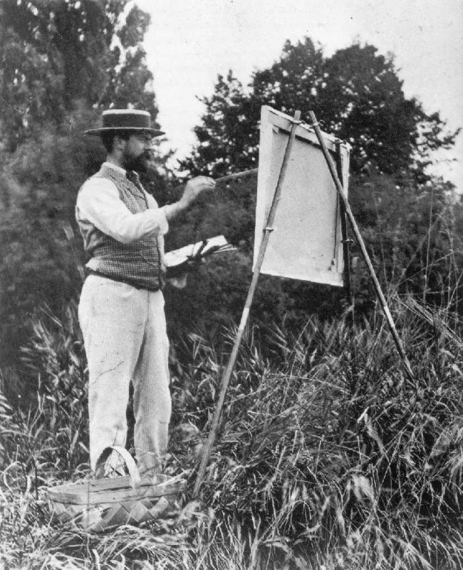John Singer Sargent painting outdoors. 1888−1889. John Singer Sargent painting outdoors. 1888−1889.