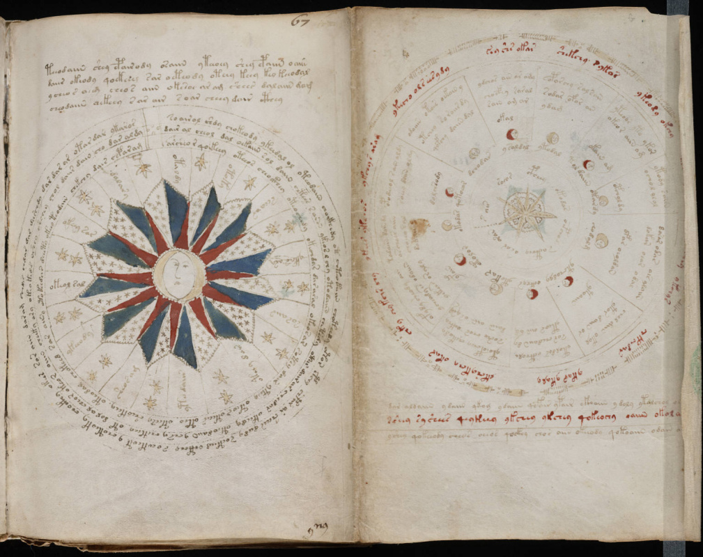 A page from the Voynich Manuscript. Photo courtesy of Yale University’s Beinecke Rare Book and Manus A page from the Voynich Manuscript. Photo courtesy of Yale University’s Beinecke Rare Book and Manus