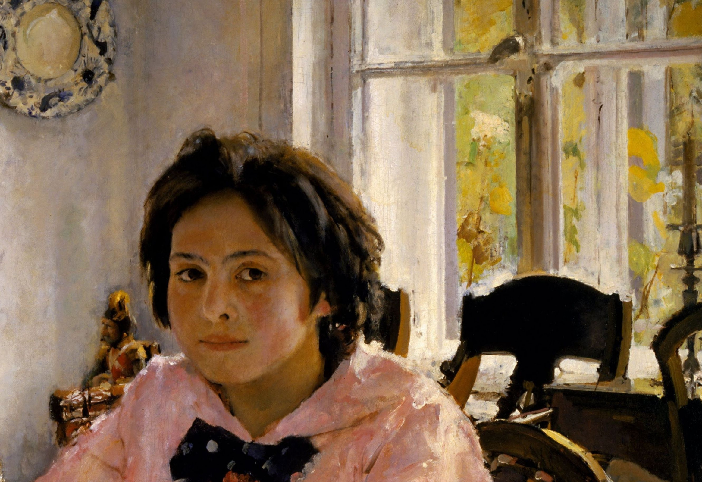 Произведения знаменитых художников. Девочка с персиками (портрет в. с. Мамонтовой). 1887.