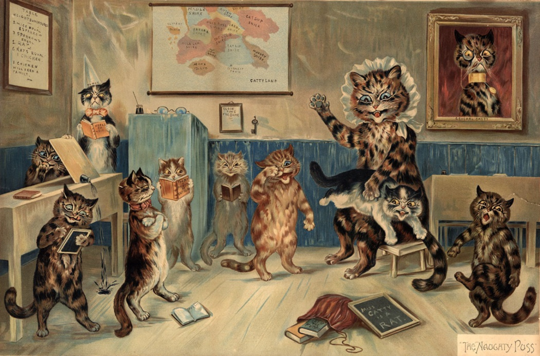 Открытка «Непослушный котик» (ок. 1898). Источник: Pennymead