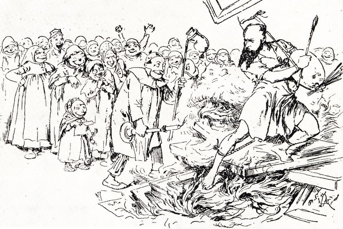 Карикатура, опубликованная в Париже в 1885 году. Карикатура, опубликованная в Париже в 1885 году.