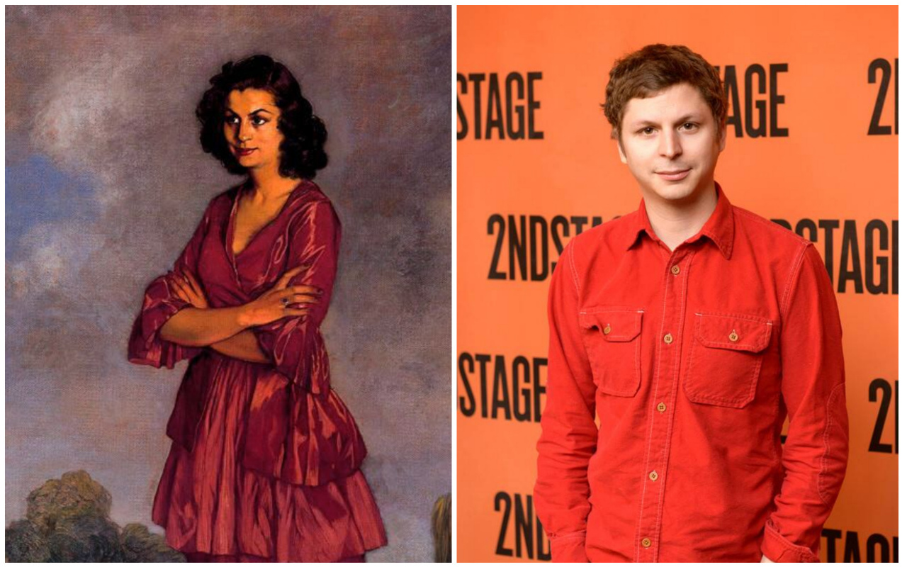 On the right: Ignacio Zuloaga. Portrait of Doña Carmen Arconada (1940). On the right: Michael Cera On the right: Ignacio Zuloaga. Portrait of Doña Carmen Arconada (1940). On the right: Michael Cera
