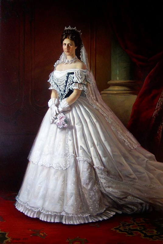 Sissi in Hungarian coronation dress, 1867