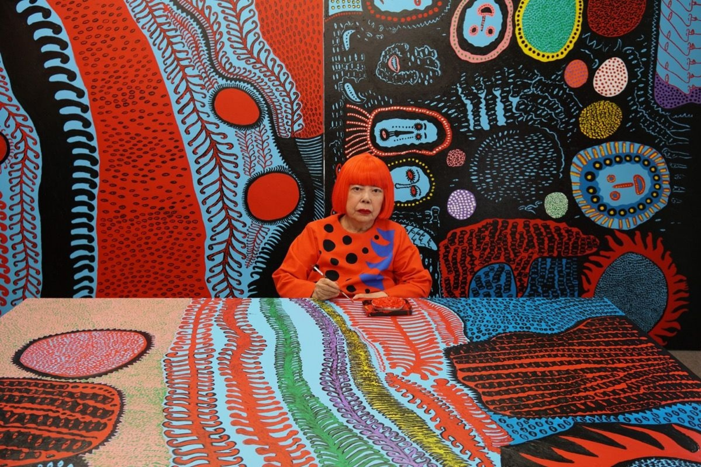 Yayoi Kusama in Etre Moderne: Le MoMA à Paris at Fondation Louis