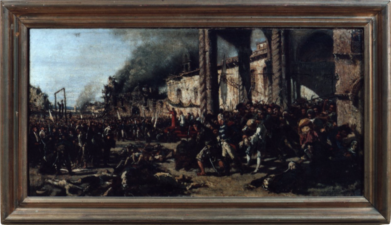 Michele Pietro Cammarano. The massacre of Altamura (preparatory sketch)