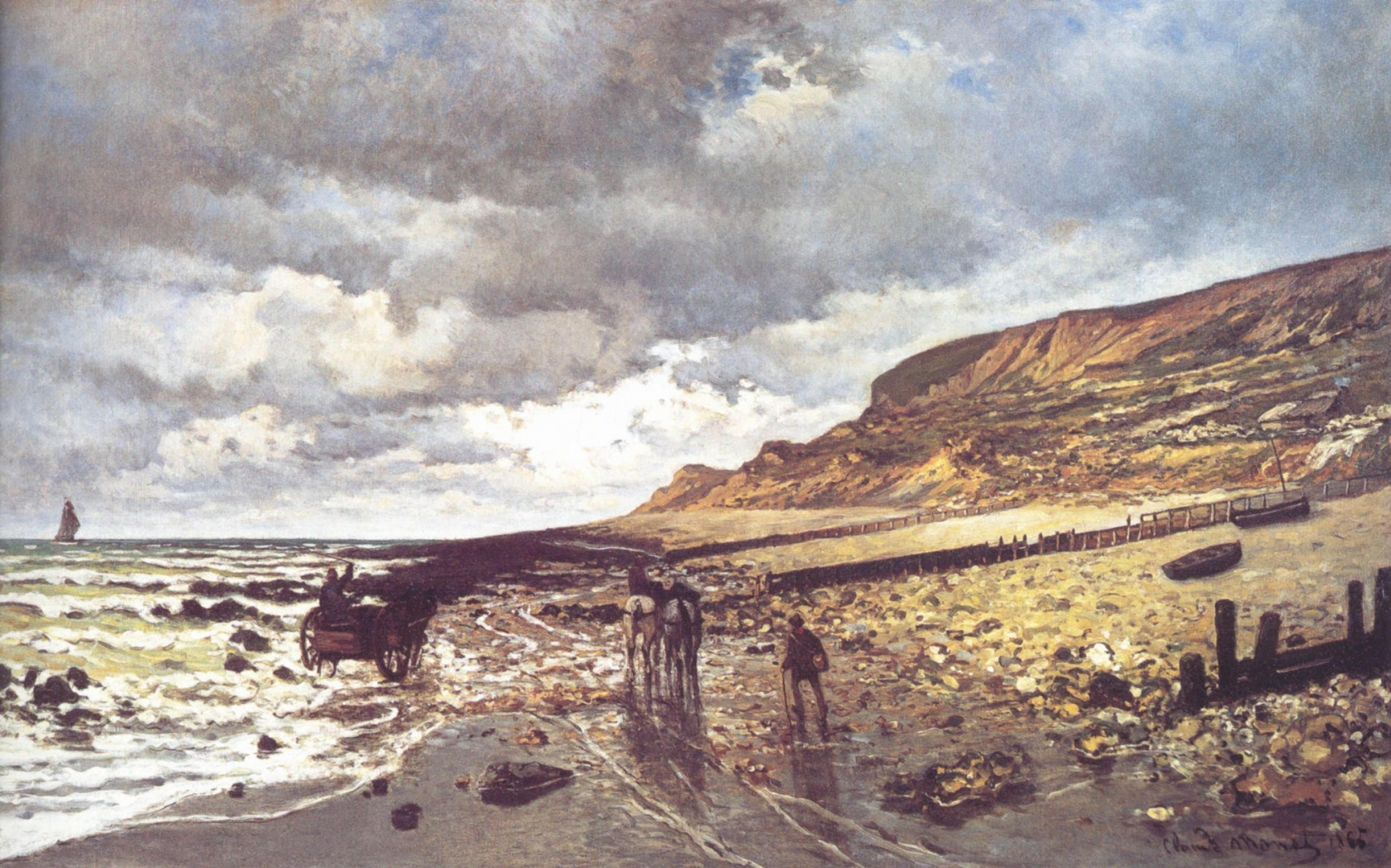 Cape Heve at low tide, 1865, 151×90 cm by Claude Monet: History