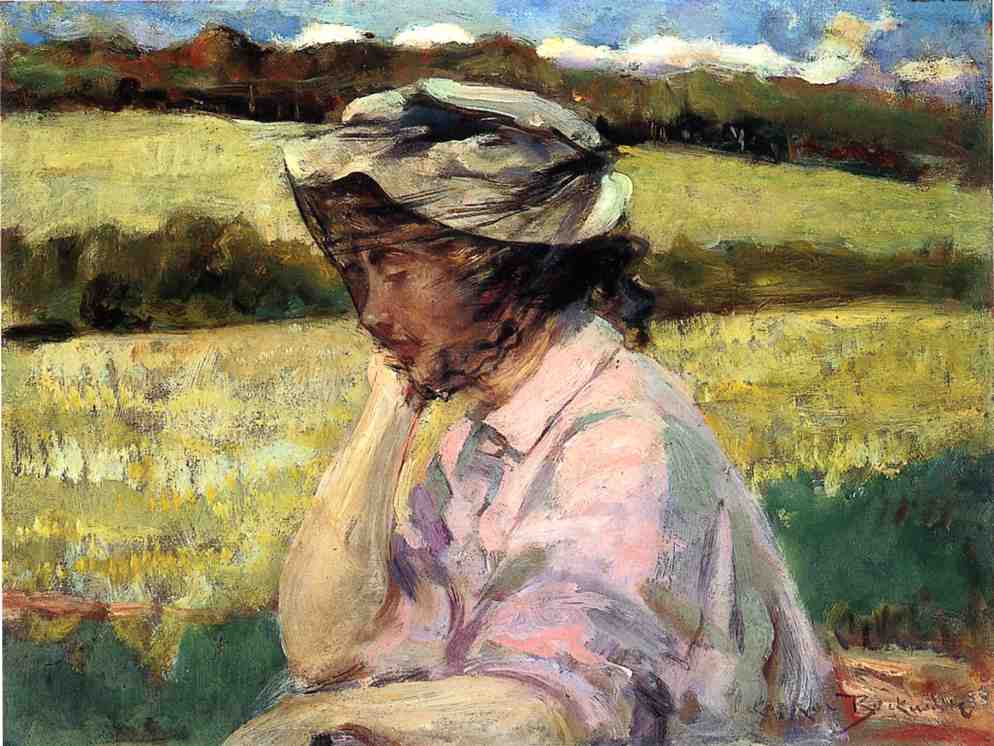 James Carroll Beckwith. The girl in the field