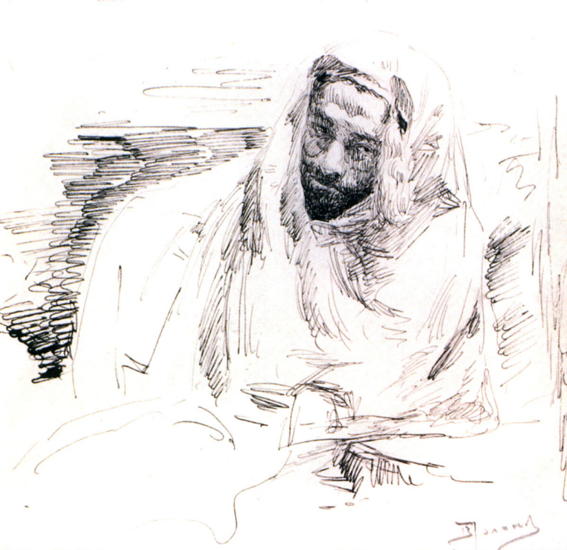 Vasily Polenov. Levitan in Bedouin clothes