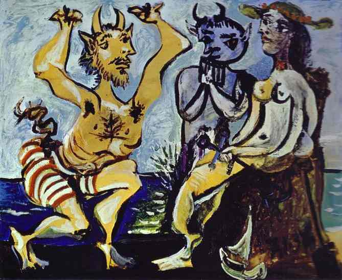Pablo Picasso. Faun and two Nude