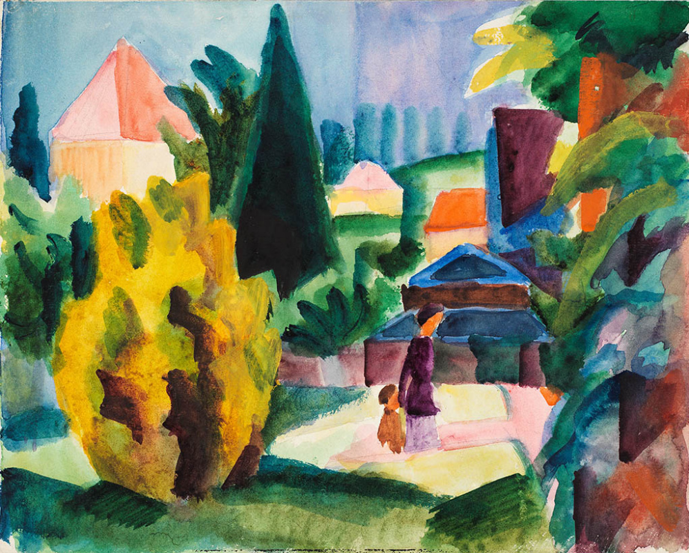 August Macke. In the Palace Garden at Oberhofen