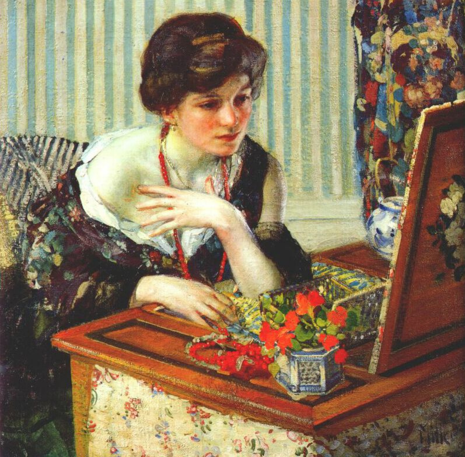 Richard Edward Miller Scarlet necklace Werkbeschreibung Artchiv