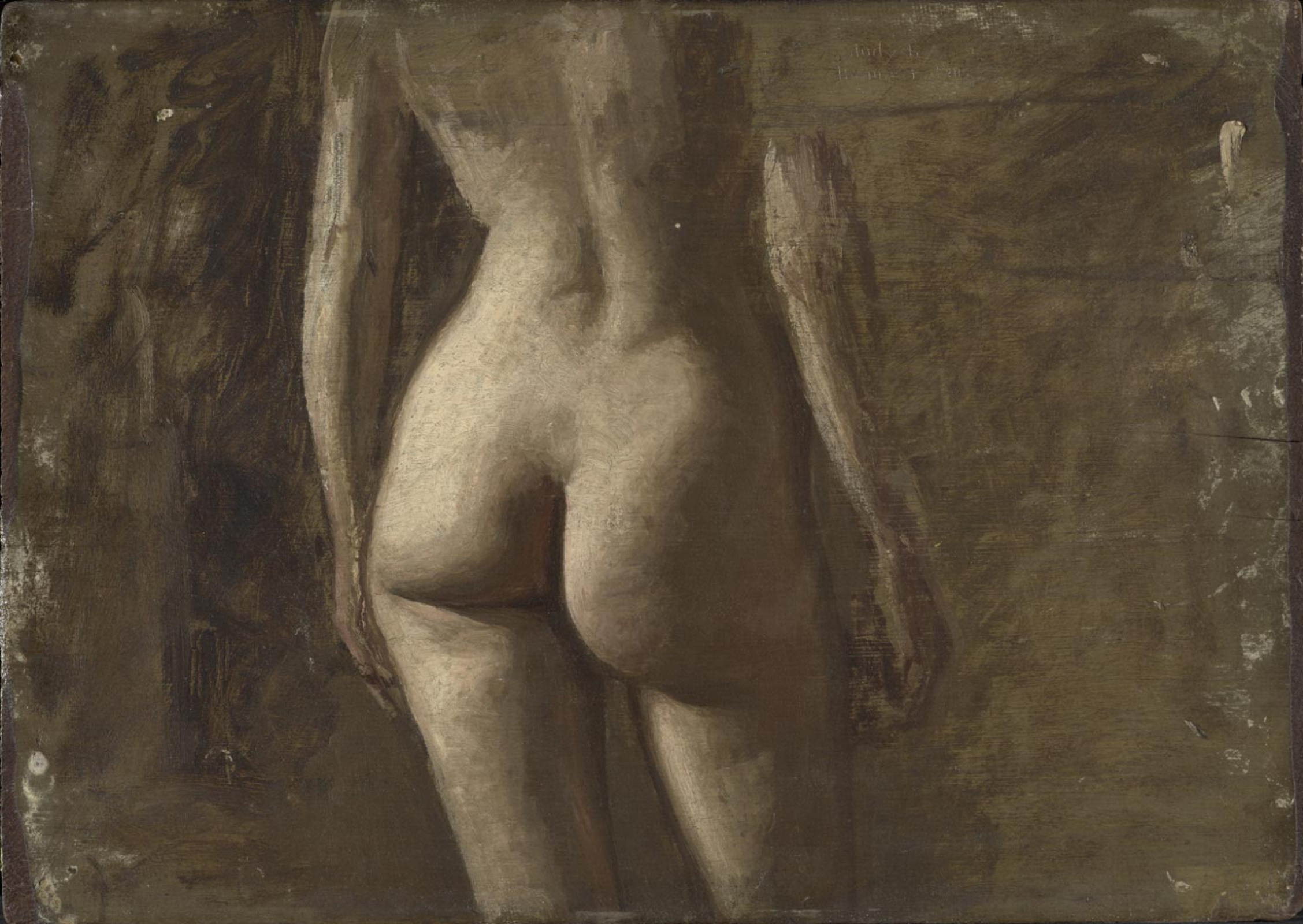 Naked woman, rear view