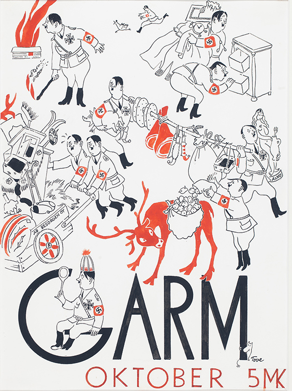 Tove Jansson. Cover for the magazine "Garm" October 1944