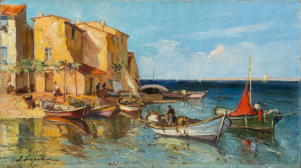 George Alexandrovich Lapshin. Fisherman's Village. Capri