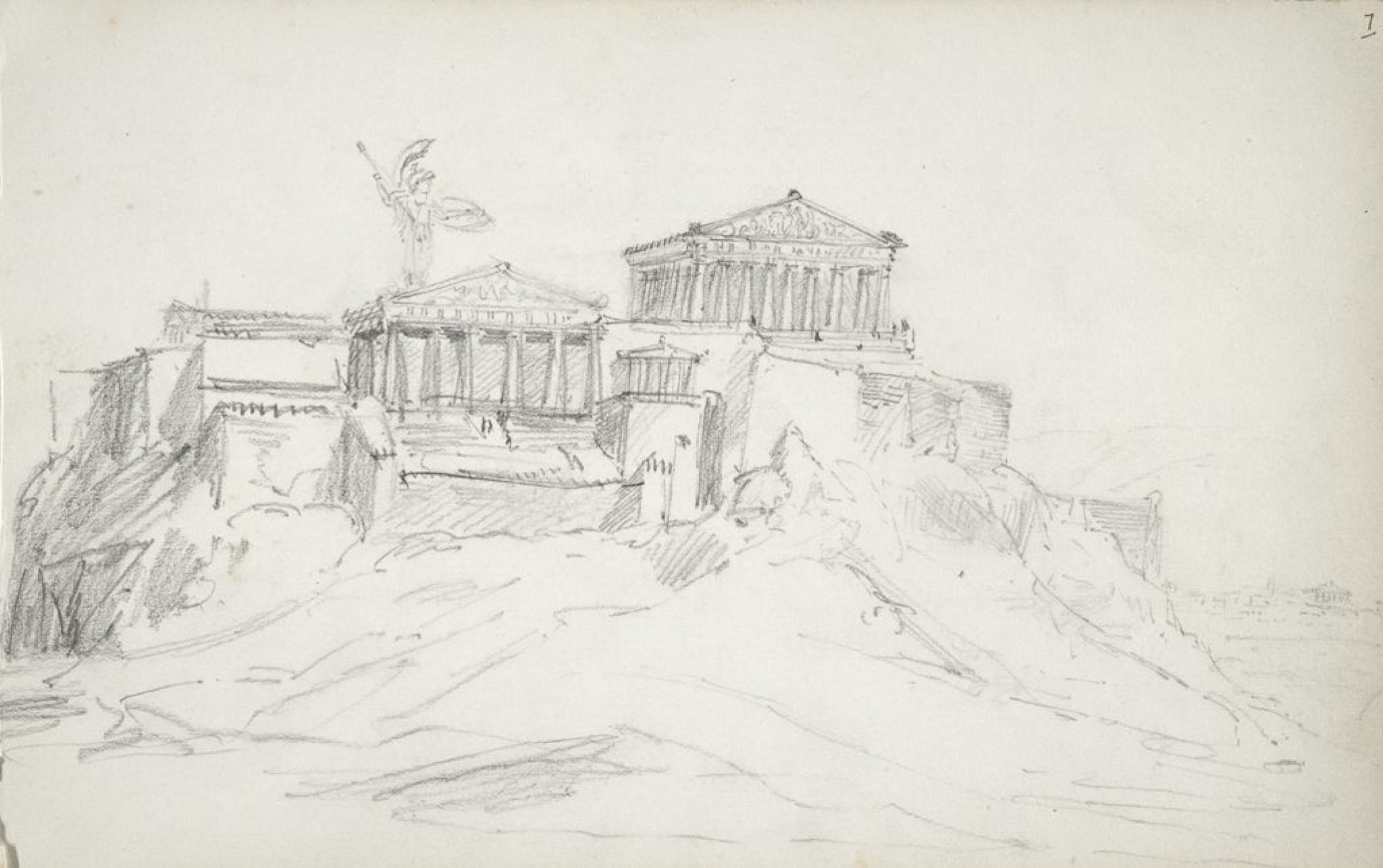 Image of Restored view of the Acropolis of Athens, Greece