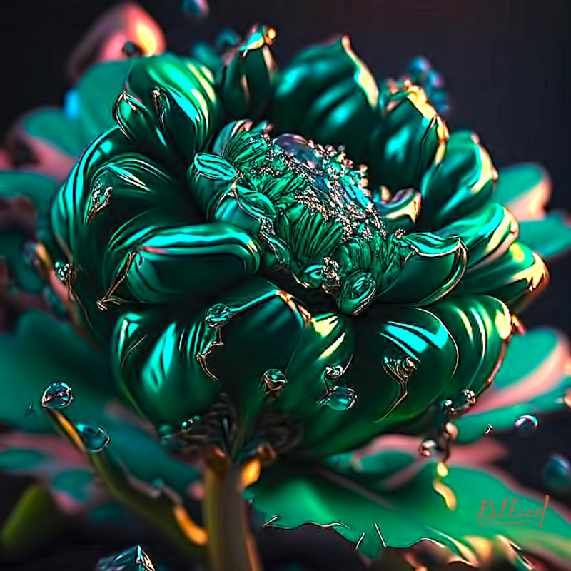 Vasiliy Mishchenko. Malachite flower
