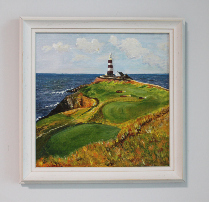 The lighthouse is like a flag, 2021, 30×30 cm by Natalia Cherkasova ...