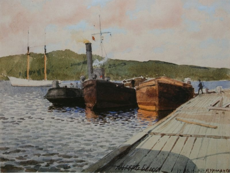 Albert Nikolayevich Benois. View of the pier in Murmansk