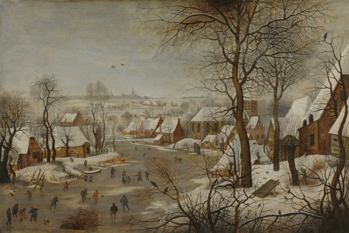 Peter Brueghel the Younger. Winter landscape with a bird trap