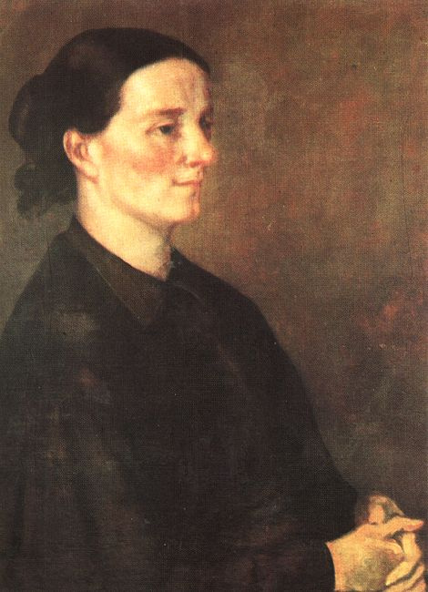 Gustave Courbet. Profile of a woman in black