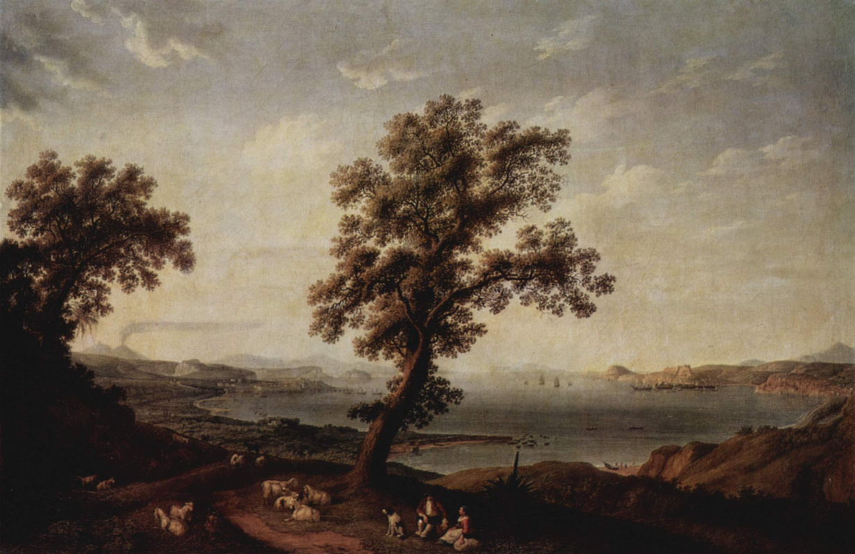 Jacob Philippe Hackert. Overlooking the Gulf of Naples