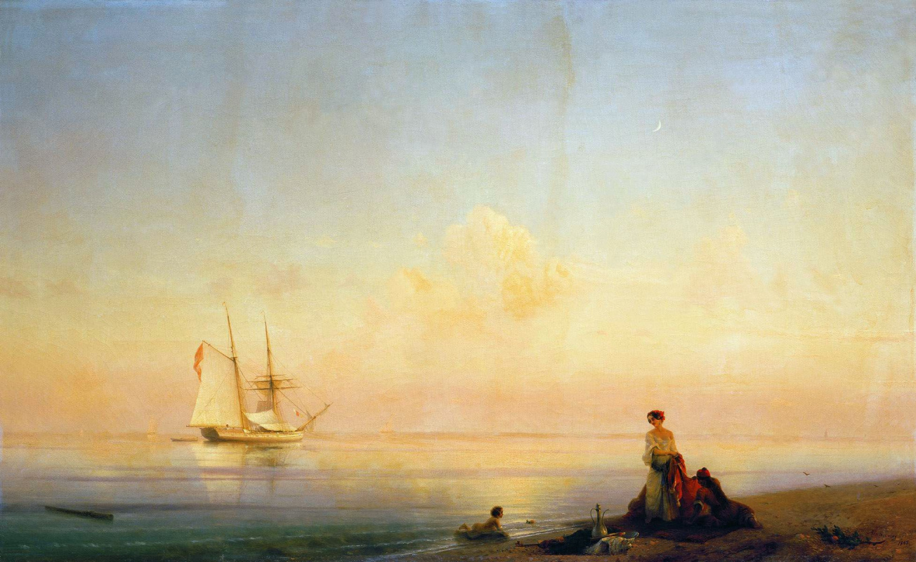 Ivan Aivazovsky. 海滨。平静