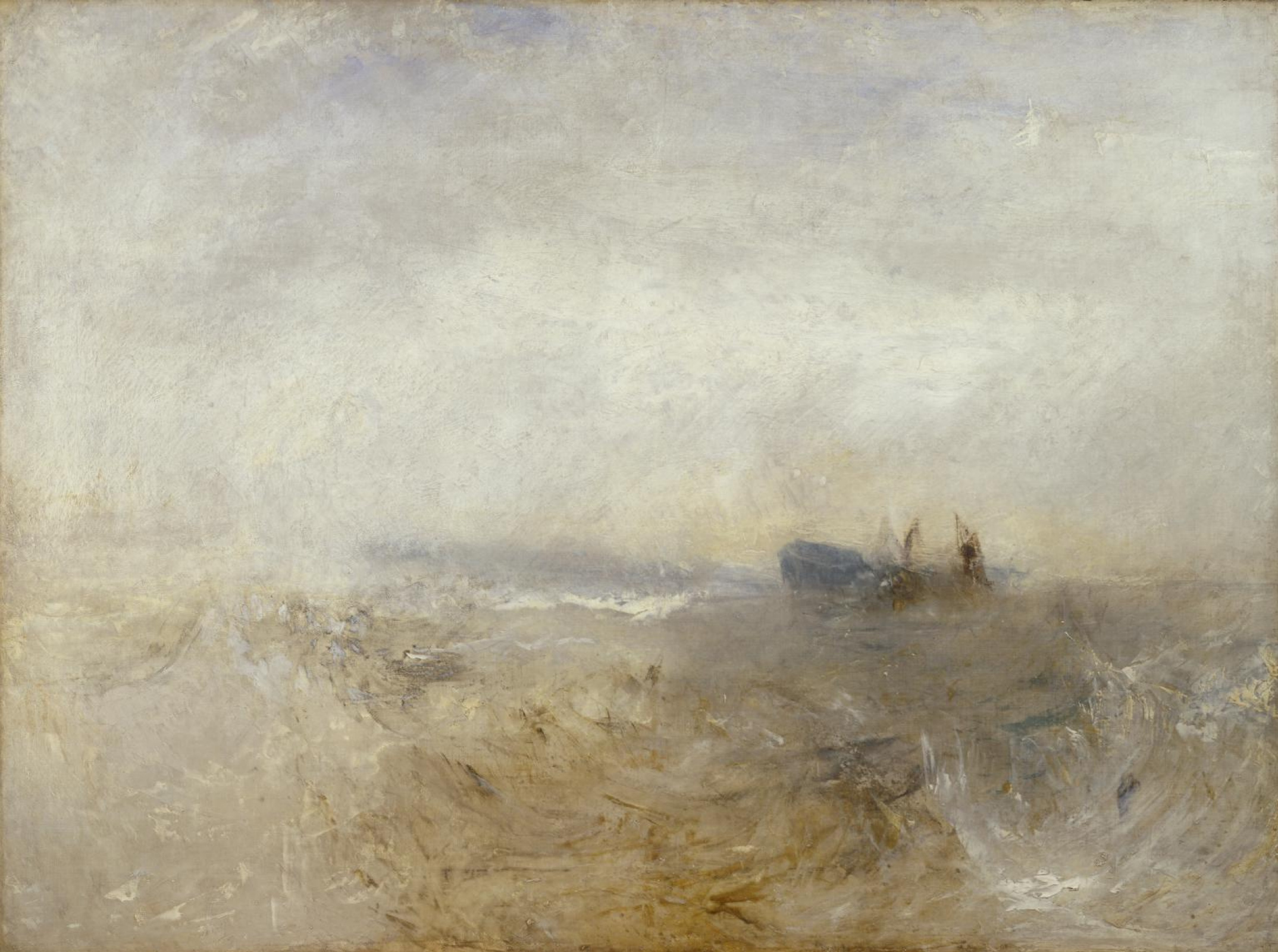 Joseph Mallord William Turner Barco de pesca naufragio, 1841, 122×91 cm: Descripción de la obra | Arthive