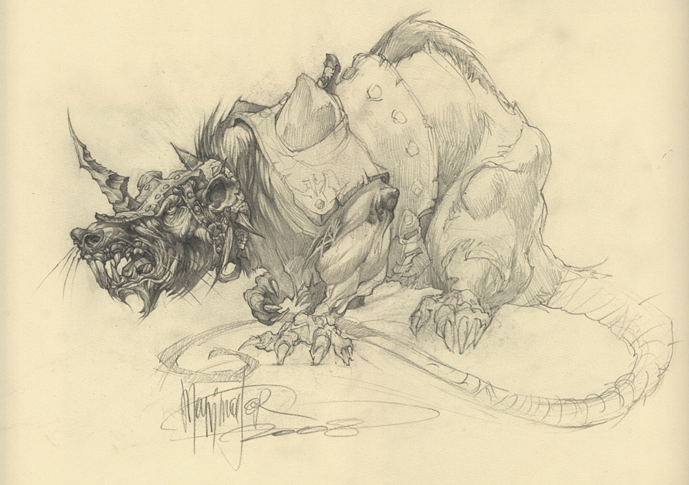 Alexander Nikolayevich Steshenko. Fighting a rat. A sketch of the character