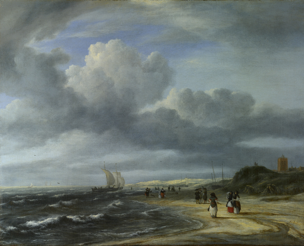 Jakob van Isaacs Ruisdael. Shore in Egmond aan Zee
