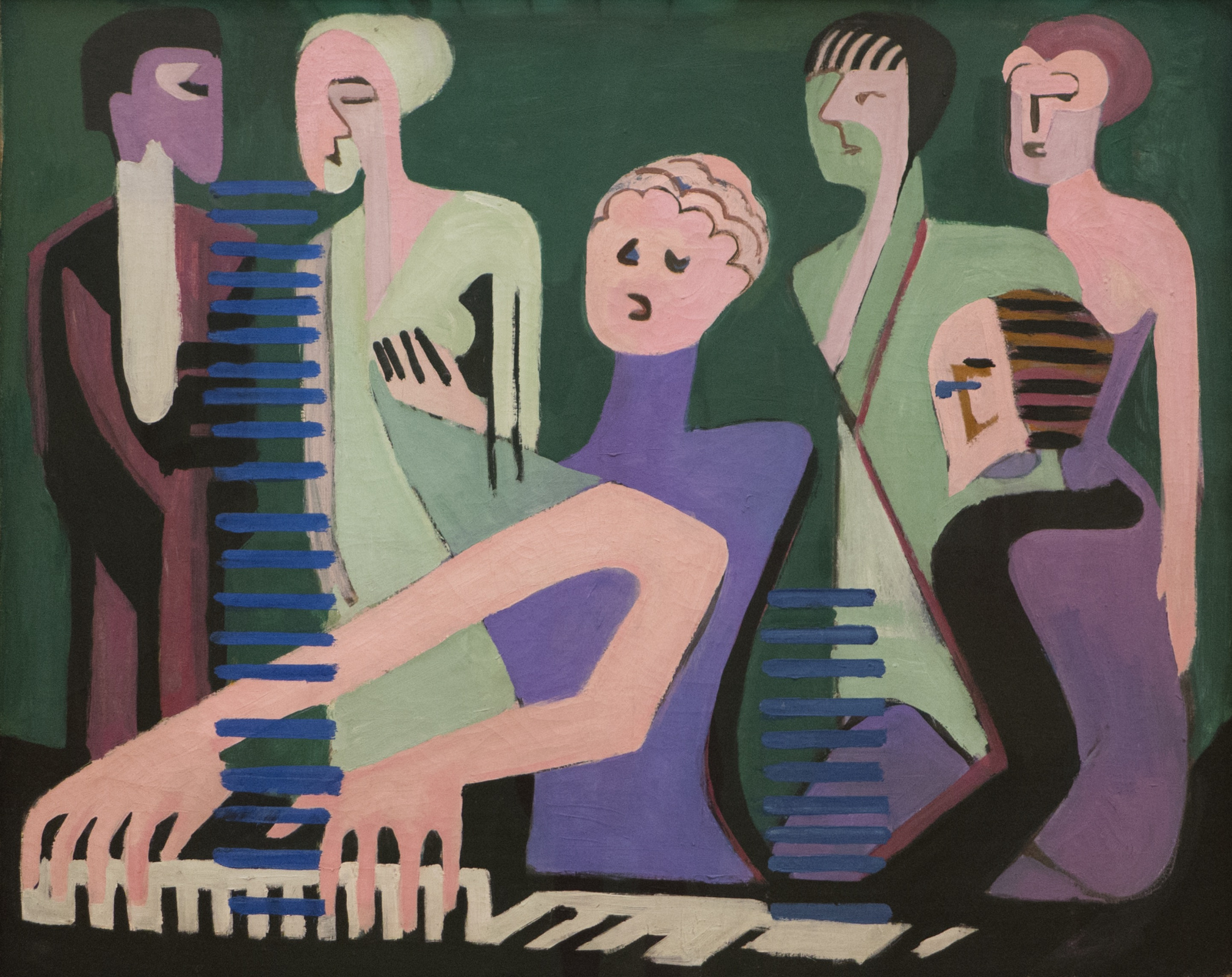 Ernst Ludwig Kirchner Pianist, 1929, 150×121 cm: Descrizione dell'opera | Arthive