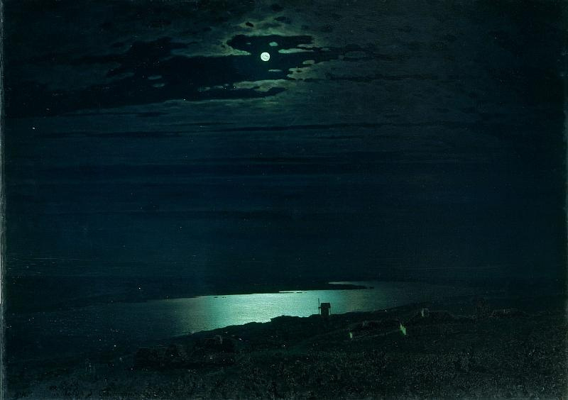 Moonlit night on the Dnieper