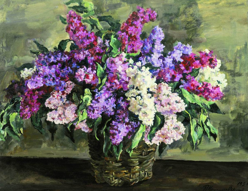 Petr Petrovich Konchalovsky. Lilacs in the basket ("Eroica")