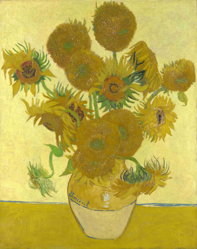 Vincent van Gogh. Sunflowers (Vase with fifteen sunflowers)