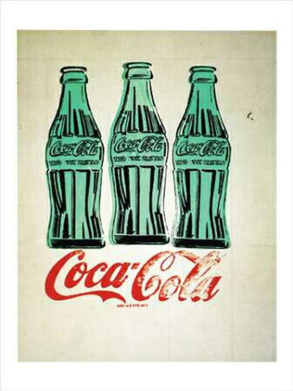 Andy Warhol. Three bottles of Coca-Cola