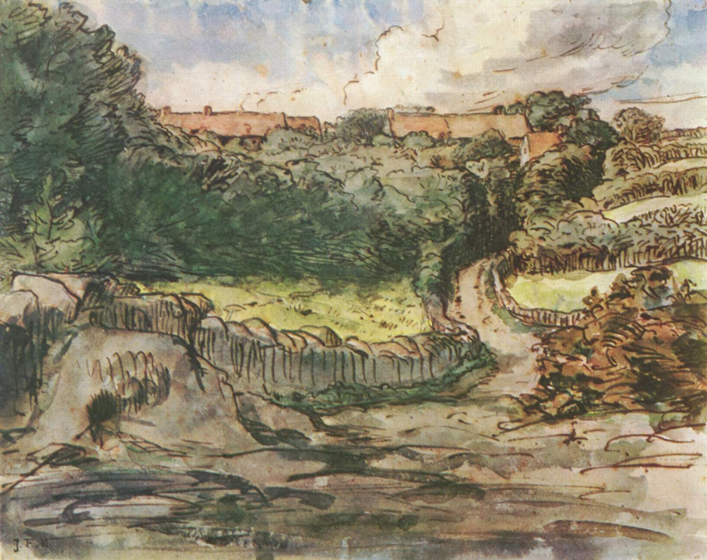 Jean-François Millet. Greville landscape