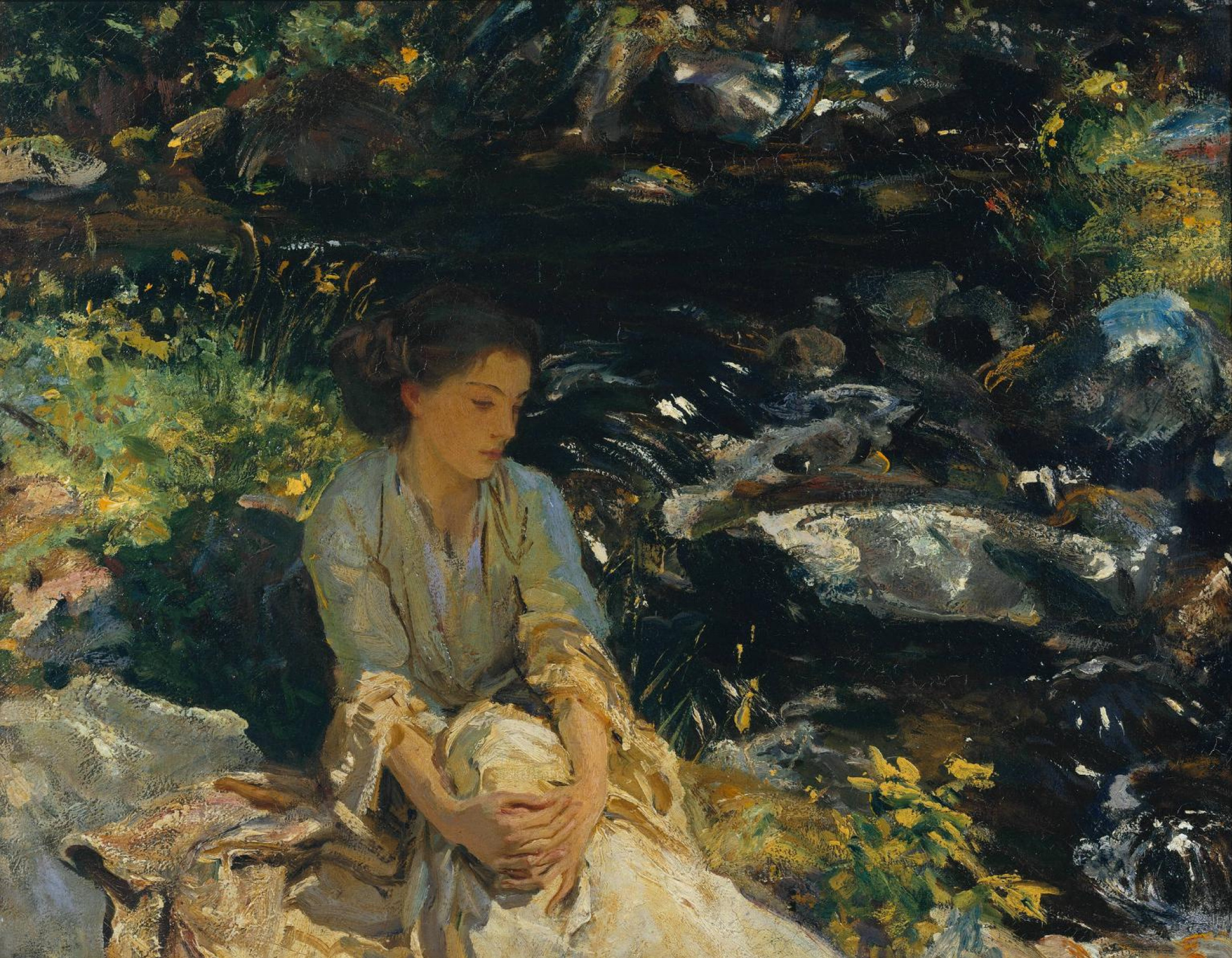 Pôster John Singer Sargent - O riacho negro