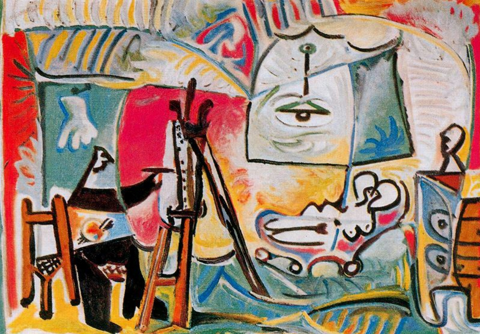 Пабло Пикассо - Художник и его модель в мастерской, 1963: Описание  произведения | Артхив