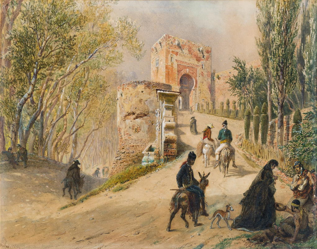 Carl Goebel. Granada, Puerta de la Justicia (entry to the Alhambra)