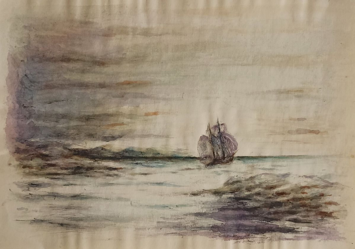 Yuri Mikhailovich Kuznetsov. A ship at sea