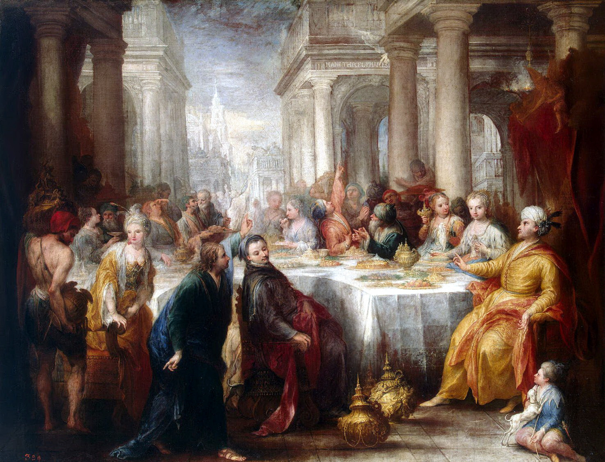 In John Wick (2023) a painting of the Feast of Herod references a