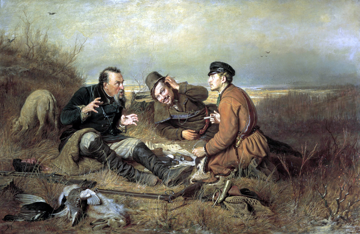 Vasily Grigorievich Perov. The hunters at rest