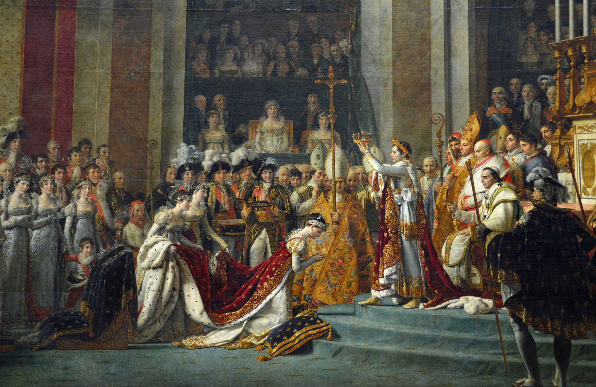 Жак-Луи Давид - Коронация Наполеона в соборе Нотр-Дам 2 декабря 1804 года,  1807, 979×621 см: Описание произведения | Артхив