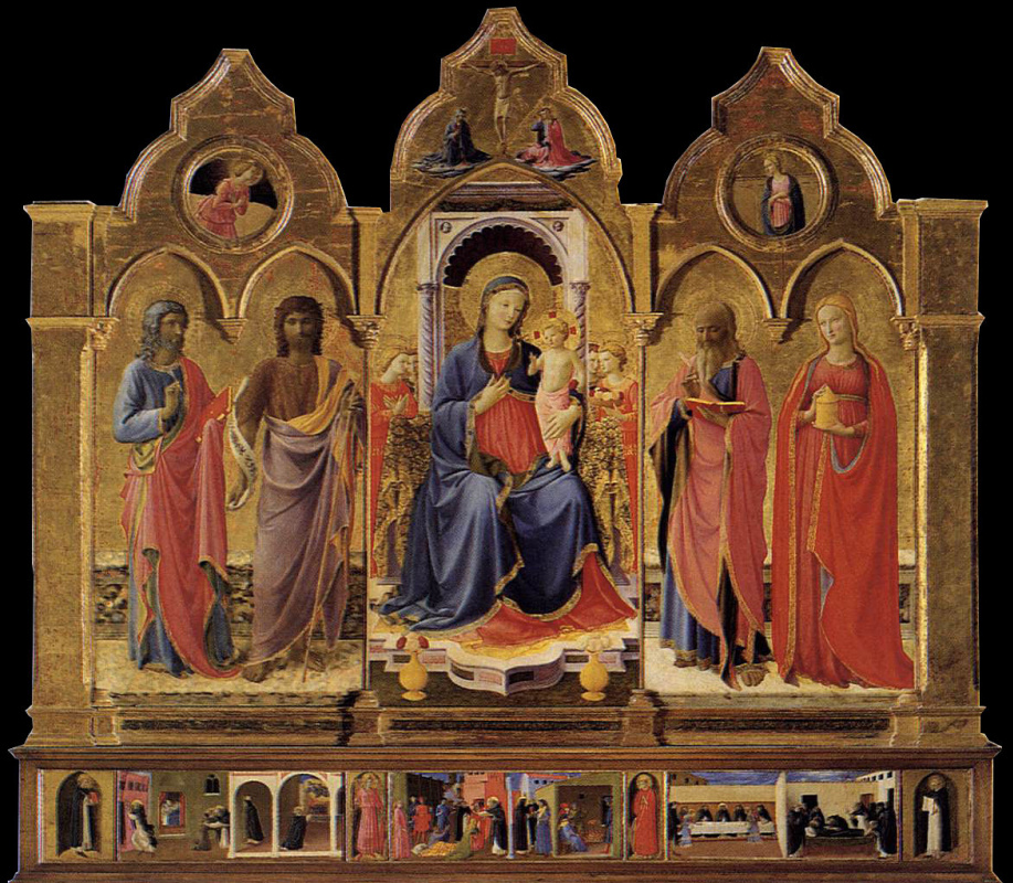 Corton Triptych. Central Panel: Mary with Baby and Angels