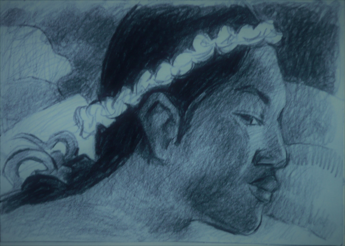 Natalia Bulatkina. Drawing of a painting by Gauguin