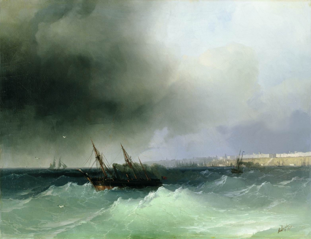 Ivan Aivazovsky. View of Odessa from the sea
