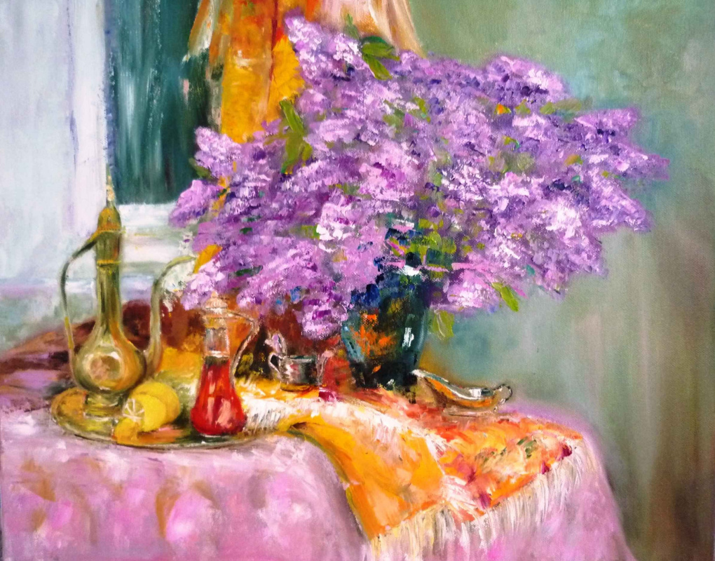 Marina Edikovna Lalayan. Still life with lilacs